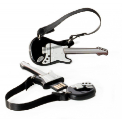 Pendrive 16GB Tech One Tech Guitarra Black and White USB 2.0