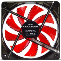 Ventilador Nox Coolfan 120 LED/ 12cm/ Rojo
