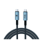 Cable USB 3.1 Tipo-C Woxter PE26-183/ USB Tipo-C Macho - USB Tipo-C Macho/ Hasta 240W/ 40Gbps/ 2m/ Negro