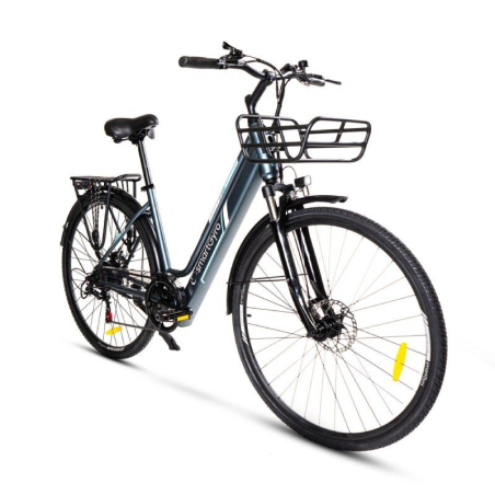 Bicicleta Eléctrica SmatGyro Ebike Sunset Titanium/ Motor 250W/ Ruedas 27.5'/ Titanium